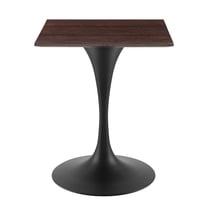Dining Table, Square, Wood, Black Dark Brown, Modern Contemporary Urban Design, Kitchen Room Cafe Bistro Restaurant Hospitality