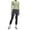 Green, variant on Uobin Women 2 Pieces Yoga Set Slim Fit Full Zip Athletic Jacket with Thumb Holes High Waisted Leggings for Workout Fitness