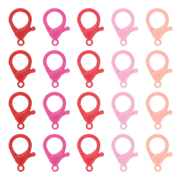 Uxcell 100 Pcs Ganchos de Langosta de Plástico para Manualidades, Colores Mixtos