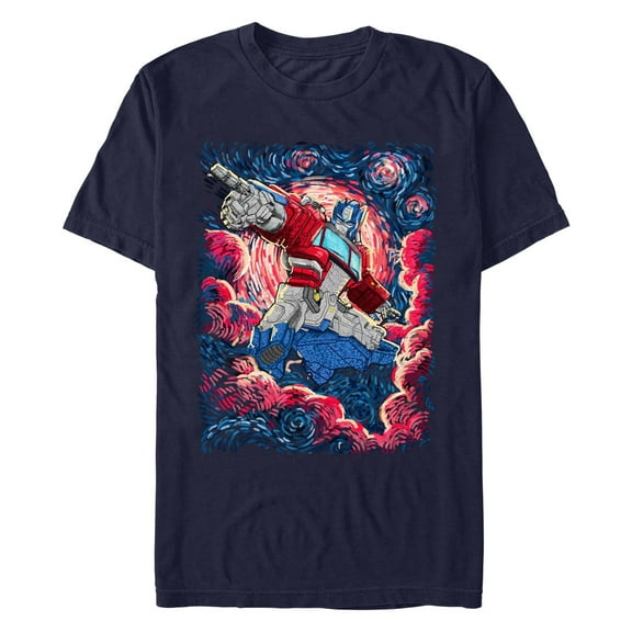 Men's Transformers Optimus Prime the Starry Night  Graphic T-Shirt