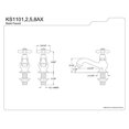 thumbnail image 2 of Kingston Brass KS1105AX Kingston Brass Ensemble de Robinet de Lavabo à Double Poignée, 2 of 2