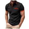 thumbnail image 2 of Mens Polo Shirts Casual With False Pockets On The Chest Roll Neck Buttons Versatile Men'S Clothing, 2 of 4
