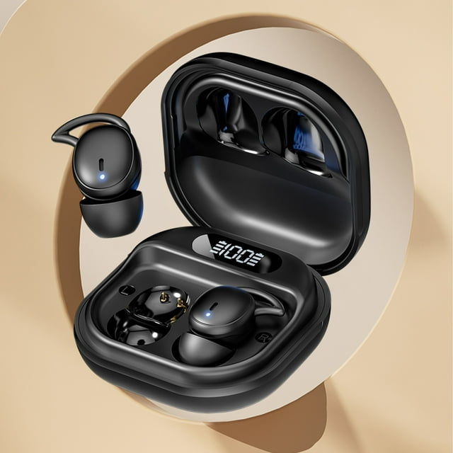 Auriculares inalámbricos Bluetooth 5.3 para dormir | Diseño ergonómico de gancho para la oreja en la oreja | Mini auriculares deportivos para correr | 8D Sonido envolvente | Reducción de ruido