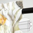 thumbnail image 4 of Floral Valance Curtains for Living Room, Rod Pocket Window Curtain for Kitchen or Bathroom (52 Inch Wide by 18 Inch Long, 1 Panel, Orange), 4 of 6