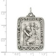 thumbnail image 6 of Auriga Fine Jewelry 925 Sterling Silver Antiqued Saint Christopher Medal for Women (Length - 41 mm, Width - 26 mm), 6 of 6
