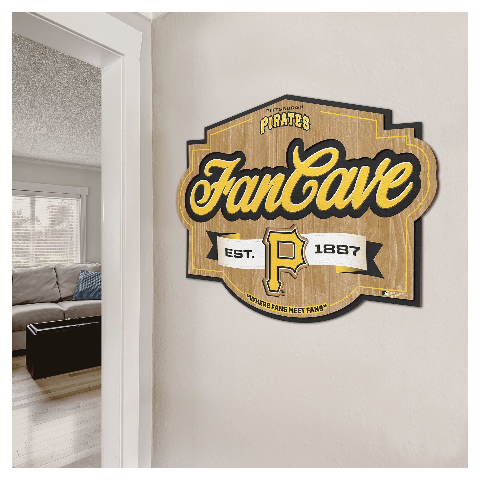 IDNA Pittsburgh Pirates 12.5" x 17" Fan Cave Sign