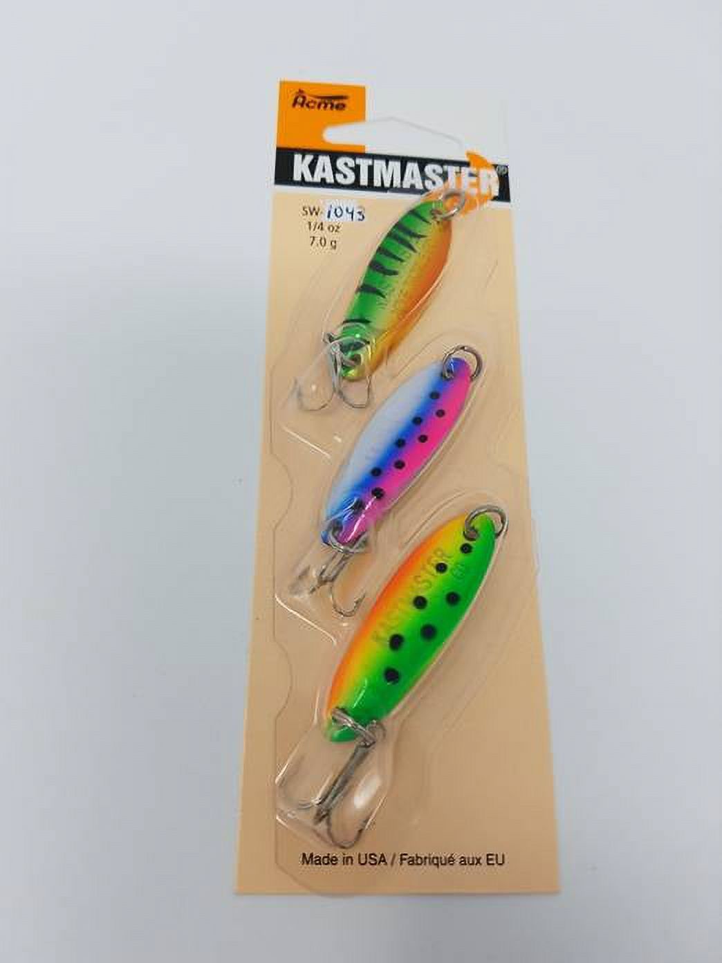 ACME Tackle Kastmaster Fishing Spoon Lures 1/4 oz 3-Pack photo 1