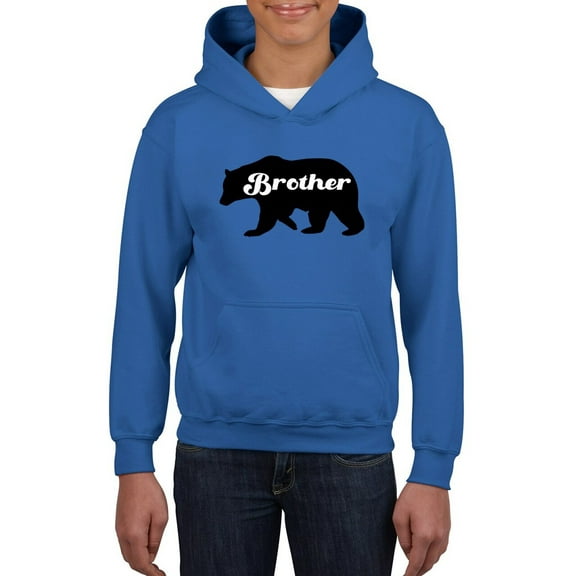 Bear, Brother Lettering Hoodie Juniors -Smartprints Designs,  Medium