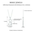 thumbnail image 4 of Rosec Jewels Cute Cat Pendant Necklace with Certified Diamond for Women (HI-SI Quality), 10K White Gold, 4 of 8
