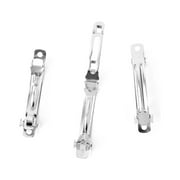 Cousin DIY 2 French Barrette, Silver Metal Hair Clips, 40 Piece