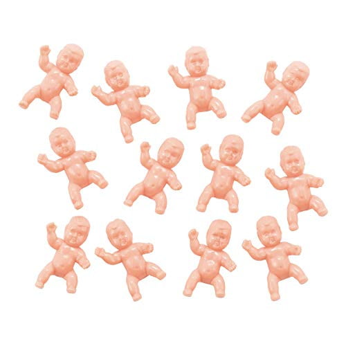 Lamoutor 200 Pieces Mini Plastic Babies Mixed Race For Baby Shower Party Favor S 