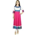 thumbnail image 2 of Bimba Women Pink Anarkali Kurti Long Flaired Rayon Kurta Indian Ethnic Blouse, 2 of 6