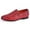 Red, variant on Santimon Mens Metallic Paillette Loafers Slip-on Glitter Moccasins Dress Shoes Leather Shoes Silver 12 US
