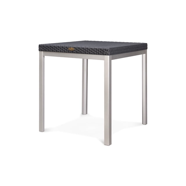 Lagoon Mesa de Comedor Cuadrada Tipo Rattan de Polipropileno, Patas de Acero, Protección UV, Apta para Exterior, Modelo Russ Lagoon Russ