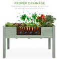 thumbnail image 3 of Best Choice Products 48x24x30in Raised Garden Bed, Elevated Wooden Planter for Yard w/ Foot Caps, Liner - Sage, 3 of 7