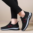 thumbnail image 4 of HTHLVMD Casual Mesh Walking Shoes, Lace-Up Comfort Sneakers, Breathable Knit Upper, Women's Running Shoes, Breathable Soft-Soled Low-Top Walking Training Shoes, Comfortable Outdoor Sports, Black 5, 4 of 9
