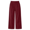 thumbnail image 4 of Tqcoqu Women's Corduroy High Waist Wide Leg Pants,Casual Waist Trousers with Side Pockets For Fall Winter, 4 of 7