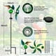 thumbnail image 5 of Luces solares para jardín al aire libre, colibrí giratorio, estacas solares para jardín, luz decorativa, luz de camino para decoración de patio, color verde, 5 of 9