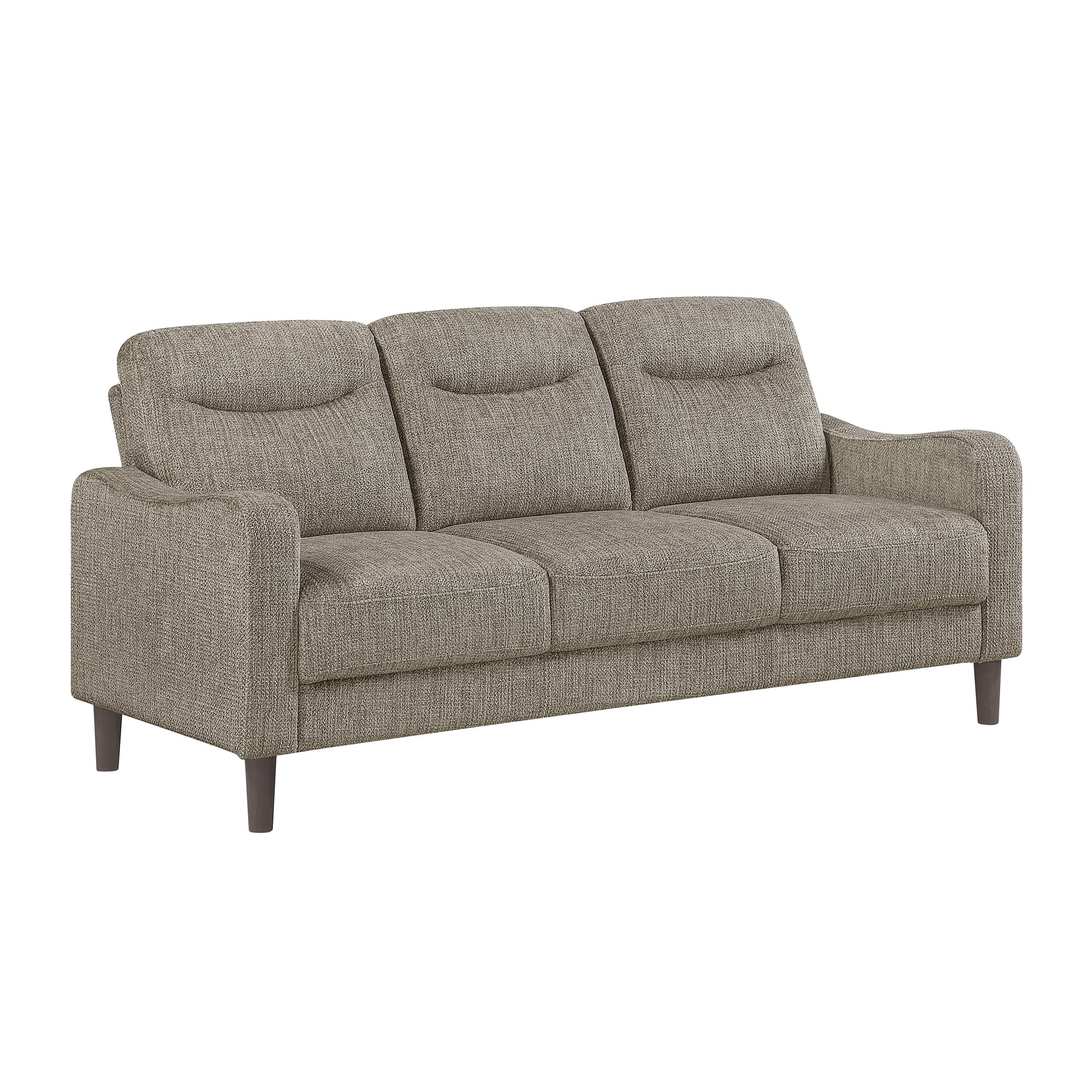 OakvillePark Ravello Chenille Sofa with Sloped Track Arms, Brown