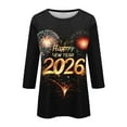 thumbnail image 5 of Ladies Tops And Blouses 2026 T Shirt Casual 3/4 Sleeve Graphic Tees New Years Countdown Tops Fashion Clothing, 5 of 6