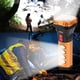 thumbnail image 5 of Linterna solar para acampar LED súper brillante | Luz de emergencia para exteriores | USB y carga solar | Banco de energía de 2400 mAh | Pantalla COB lateral | Resistente al agua IPX5 | Rojo Dorado, 5 of 8