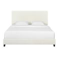 thumbnail image 5 of Bridgevine Home Queen Size White Boucle Upholstered Platform Bed, 5 of 18