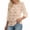 Beige, variant on BUIGTTKLOP Tops for Women Dressy Casual 3/4 Length Sleeve Shirts Crochet Lace Boho Tops Summer Outfits 2026