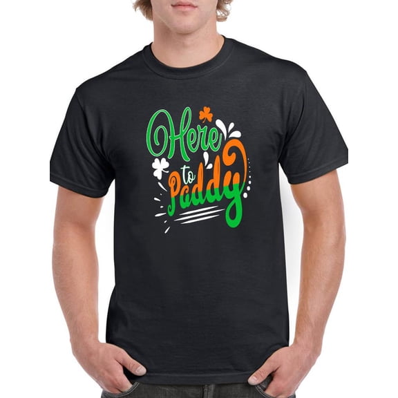 Here To Paddy T-Shirt Men -Image by Shutterstock, Male 5X-Large