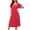 Pink, variant on Nightgowns for Women Soft Dress Long Sleeve Night Gowns Comfy Loungewear Mid-Calf Sleepshirts Red