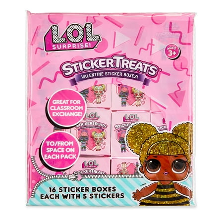 Minecraft  Valentine's Day Sticker Treats, Party, Exchange Paper, Greeting Card Sets, 16 Count