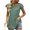 Green, variant on Fesfesfes Compression Shirts for Womens Casual Solid Color Round Neck Short Sleeve Tops Blouses Ladies Tops 6(M)