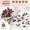 thumbnail image 2 of Uxcell Rhinestone Beads for Jewelry Making, Sparkle Crystal Clay Beads Light Brown, 2 of 7