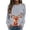 Light Gray, variant on Tanghaowl Sweatshirts for Women Loose Fit Print Casual Crewneck Pullover Soft Winter Warm Sweatshirt Long Sleeve Cozy Loungewear Holiday Outfit Grey L
