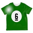 thumbnail image 1 of Halloween Billiard Pool Ball Six Costume Toddler T Shirt, 1 of 2