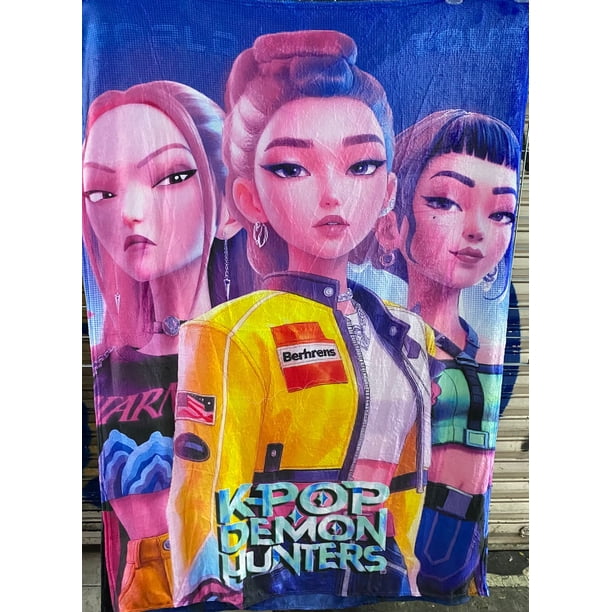 Exclusiva! Cobija Frazada Ultra Suave K-Pop Demon Hunters Guerreras Huntrix Yellow Jacket