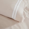 thumbnail image 5 of Lush Decor Doris Eyelet Inset Trim Cotton Duvet Cover 3 Piece Set King Neutral - Tan Duvet - Neutral Bedding Set - Country Cottage Style, 5 of 11