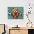 thumbnail image 6 of Fuzoiu Strong Kitten Lifting Weights Print Canvas Wall Art for Bathrooms,Wall Decor for Bedroom,Framed Artwork for Wall,Modern Wall Decorations Prints Picture for Kitchen Home, 6 of 6