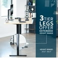 thumbnail image 3 of VIVO Electric 71” x 36” Stand Up Desk, Light Wood Table Top, Black Frame, 3 of 7
