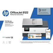 HP OfficeJet 8122 Wireless All-in-One Color Inkjet Printer, Scanner, Copier, 3 Mos Free Instant Ink