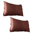 thumbnail image 1 of Clearance! Solid Color Faux Silk Pillowcase Silk No Zipper Envelope Pillow Pillow Cover, 1 of 7