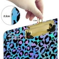 thumbnail image 4 of FMSHPON Fashion Colorful Leopard Print Clipboard Hardboard Wood Nursing Clip Board and Pull for Standard A4 Letter 13x9 inches, 4 of 7