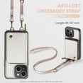 thumbnail image 3 of SaniMore for iPhone 15 Plus 6.7" 2023 Case, [Crossbody/Wrist Strap][Zipper Flip Wallet][Card Slots][Rifid Layer] PU Leather Retro 360° Protective Shockproof Cover for iPhone 15 Plus, Rosegold, 3 of 9