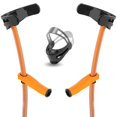 thumbnail image 1 of Muletas ultraligeras para antebrazo, de aluminio aeroespacial (1 par/2 unidades). Ajuste preciso del mango y puños para prevenir tendinitis y dolor de manos (naranja, talla S [1,5-1,6 m]), 1 of 5