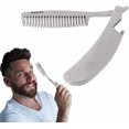 thumbnail image 1 of 1 peine para barba de acero inoxidable, peine plegable antiestático para hombres, quita la barba, cuida la barba, regalo perfecto para hombres., 1 of 5