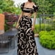 thumbnail image 1 of Faldas largas Mujeres Crop Top + Faldas 2 piezas Impreso Off Shoulder Top + Faldas Conjunto de playa (Negro S) Cgtredaw Negro T S para Mujer, 1 of 6