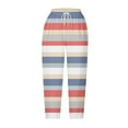 thumbnail image 4 of QATAINLAV Womens Fashion Striped Capris Pants Casual High Waisted Drawstring Cropped Trousers Summer Beach Capri Pants with Pockets Multicolor 4XL Holiday Sales, 4 of 6