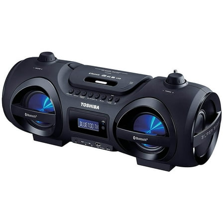 Toshiba - 25W Portable CD Boombox - Black