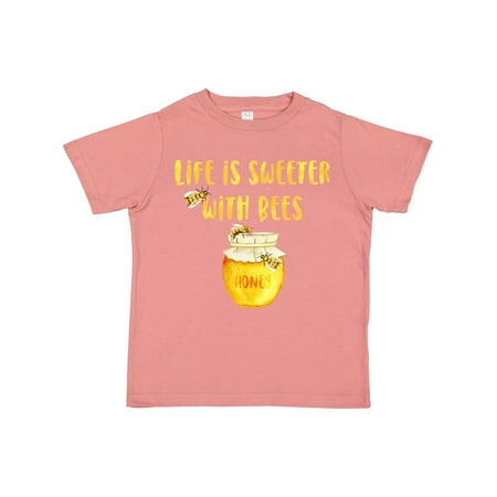 

Inktastic Life s Sweeter with Bees Gift Toddler Boy or Toddler Girl T-Shirt