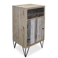 thumbnail image 6 of Contemporary Home Living 32" Brown and Beige Distressed Finish Plank Table, 6 of 6