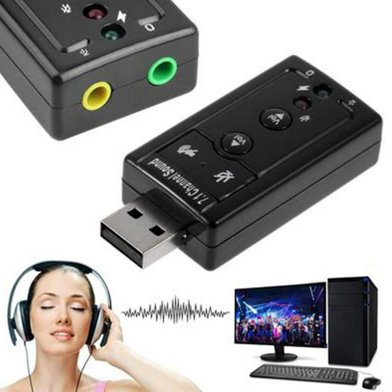 Usb Sound Cards Portable External Sound Virtual 7.1 Channel Stereo Headphone Audio Adapter HOT - Walmart.com